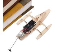 Kit de modélisation de Bateau en Bois à Construire - Jouet à Assembler Un Yacht électrique motorisé - Projet Scientifique STEM pour de 6 à 14 Ans - Kit de Bricolage éducatif en Bois - pour