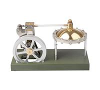 Kit de modélisation de moteur vertical rétro en métal avec cylindre, chaudière fonctionnelle et mécanisme de volant d'inertie pour les démonstrations techniques, la formation et les collectionneurs