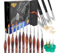 Kit de modélisme - 11 pinceaux fins de qualité supérieure, 3 pinceaux Dry Brush, pinceaux aquarelle miniatures pour acrylique, peinture par numéros, Warhammer 40k, Citadel, Games Workshop, Tabletop