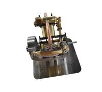 Kit de modélisme de moteur, mini moteur à vapeur V4 miniature sans chaudière, kit de travail expérimental mécanique éducatif pour adultes (90 x 85 x 70 mm)