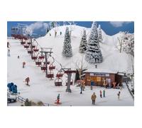Kit de modélisme - FALLER - 120116 - Télésiège rustique 24 fauteuils - Chalet de ski - Non motorisé