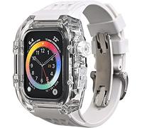 Kit de modification de la bande de montre ， pour Ultra 49mm entièrement transparent Case de montre avec Fluoroine Rubber Band Kit RM Mod ， pour iWatch SE 8 7 6 5 4 45 mm 44 mm