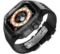 Kit de modification de la sangle de boîtier et de tourbillon de la montre , pour Ultra 8 49 mm , Fluororubber Watch Band Transparent Case Mod Kit