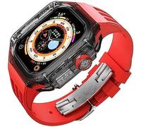 Kit de modification de la sangle de boîtier et de tourbillon de la montre , pour Ultra 8 49 mm , Fluororubber Watch Band Transparent Case Mod Kit