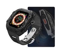 Kit de modification de luxe , pour ultra 49 mm , kit de bande de montre en caoutchouc à coffre à co-basse en fibre de carbone , pour 8 7 6 5 4 SE 45 mm 44 mm Remplacement de mise à niveau