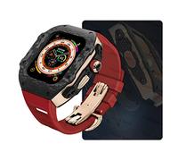 Kit de modification de luxe , pour ultra 49 mm , kit de bande de montre en caoutchouc à coffre à co-basse en fibre de carbone , pour 8 7 6 5 4 SE 45 mm 44 mm Remplacement de mise à niveau