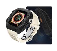 Kit de modification de luxe , pour ultra 49 mm , kit de bande de montre en caoutchouc à coffre à co-basse en fibre de carbone , pour 8 7 6 5 4 SE 45 mm 44 mm Remplacement de mise à niveau