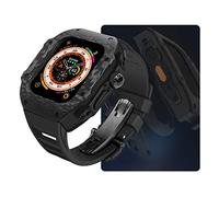 Kit de modification de luxe , pour ultra 49 mm , kit de bande de montre en caoutchouc à coffre à co-basse en fibre de carbone , pour 8 7 6 5 4 SE 45 mm 44 mm Remplacement de mise à niveau