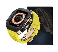 Kit de modification de luxe , pour ultra 49 mm , kit de bande de montre en caoutchouc à coffre à co-basse en fibre de carbone , pour 8 7 6 5 4 SE 45 mm 44 mm Remplacement de mise à niveau