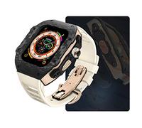 Kit de modification de luxe , pour ultra 49 mm , kit de bande de montre en caoutchouc à coffre à co-basse en fibre de carbone , pour 8 7 6 5 4 SE 45 mm 44 mm Remplacement de mise à niveau