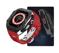 Kit de modification de luxe , pour ultra 49 mm , kit de bande de montre en caoutchouc à coffre à co-basse en fibre de carbone , pour 8 7 6 5 4 SE 45 mm 44 mm Remplacement de mise à niveau