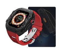 Kit de modification de luxe , pour ultra 49 mm , kit de bande de montre en caoutchouc à coffre à co-basse en fibre de carbone , pour 8 7 6 5 4 SE 45 mm 44 mm Remplacement de mise à niveau