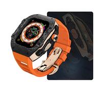 Kit de modification de luxe , pour ultra 49 mm , kit de bande de montre en caoutchouc à coffre à co-basse en fibre de carbone , pour 8 7 6 5 4 SE 45 mm 44 mm Remplacement de mise à niveau