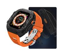 Kit de modification de luxe , pour ultra 49 mm , kit de bande de montre en caoutchouc à coffre à co-basse en fibre de carbone , pour 8 7 6 5 4 SE 45 mm 44 mm Remplacement de mise à niveau
