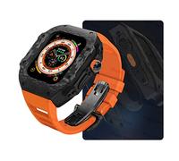 Kit de modification de luxe , pour ultra 49 mm , kit de bande de montre en caoutchouc à coffre à co-basse en fibre de carbone , pour 8 7 6 5 4 SE 45 mm 44 mm Remplacement de mise à niveau