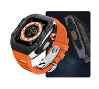 Kit de modification de luxe , pour ultra 49 mm , kit de bande de montre en caoutchouc à coffre à co-basse en fibre de carbone , pour 8 7 6 5 4 SE 45 mm 44 mm Remplacement de mise à niveau
