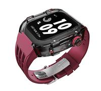 Kit de modification de montre transparent de luxe ， pour la bande 45 mm 44 mm Case de montre + sangle de montre ， pour Iwatch 8/7/6/5/4 / SE ACCESSOIRES MOD