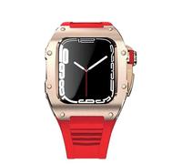 Kit de modification en acier inoxydable pour 8 7 45 mm de sangle de sangle de caoutchouc à fluor pour la série Iwatch 6 SE 5 4 44 mm