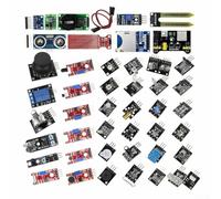 Kit de module de capteur 45 en 1 pour Arduino pour Mega 2560 pour Raspberry Pi, kit de démarrage électronique avec gyroscope température humidité lumière capteurs sonores pour Smart Car Robot DIY