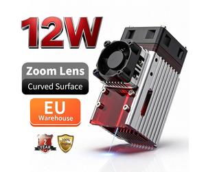 Kit de module laser à diodes NEJE A40640 12W - Mise au point réglable pour graveur laser, découpeur, routeur CNC et imprimante 3D