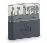 Kit de molettes RUBI pour TS, TR, TF et SPEED PLUS - Ø 6, 8, 10, 18, 22 mm - étui plastique inclus