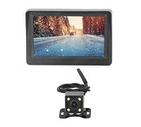 Kit de Moniteur de Caméra de Recul, 1080P Image Inversée Système de Vue Arrière de Voiture Universel 2 Entrées Vidéo Résistant aux Intempéries pour RVs Remorques Camions Pickups