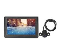 Kit de Moniteur de Caméra de Recul, 2 Entrées Vidéo, Système de Vue Arrière de Voiture à Grand Angle de Vision étanche pour Remorques de Camping-car, Camions, Pickups (Caméra à