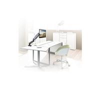 - Kit de montage (attache-support, serre-joint, pied) - bras réglable - pour Ecran LCD - aluminium, plastique, acier - noir - Taille d'écran :