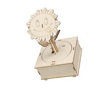 Kit de montage automatique de tournesols à suivi solaire pour l'éducation physique et la décoration de bureau à la maison, en bois fait à la main, modèle de suivi automatique de la lumière