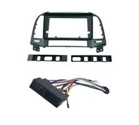 Kit De Montage Autoradio, 2 DIN 9 Pouces D'installation Radio Voiture Fascia Cadre Câble Utilisation Adaptée pour Hyundai Santa Fe IX45 2006~2012 Dash Mount Kit(U078 and HY-01)
