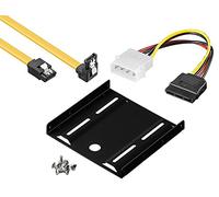 'Kit de Montage baytronic Cadre de Montage pour disques durs/SSD 2,5 "S sur Rails 3,5 Adaptateur Mounting Frame Support Einbaurahmen + 30cm SATA Kabel gewinkelt