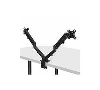 Lindy - Kit de montage (bras de moniteur à ressort à gaz) - pour 2 écrans LCD - double - aluminium, plastique - noir - Taille d'écran : 17"-27" - montrable sur bureau Noir