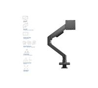 - Kit de montage (bras pour moniteur) - pour Ecran LCD - aluminium, plastique, acier - noir - Taille d'écran : 17"-49"