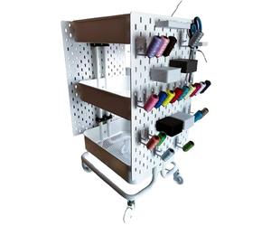 Kit de montage compatible avec IKEA SKÅDIS pour RÅSKOG/NORRÅKER / 2 supports/Blanc/PETG bio-plastique/Extra stable/Accessoire Skadis