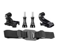 Kit de montage de casque creux compatible avec GoPro Hero 13 12 11 10 9 8 7 6 5, Insta360 Ace Pro/X4/X3/X2, DJI Action 5Pro/4/3/2, pour Yi Action Camera - Sangle de fixation pour casque de vélo