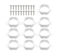 Kit de montage de lumière LED - Ensemble de supports muraux de 10 pièces avec 20 vis, clips de fixation étanches pour installation d'éclairage extérieur de jardin, terrasse, allée, balcon, cour, mur e