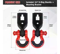 Kit de montage de manille de crochet de remorquage avant CNSPEED pour Ford F-150 2009 avec manilles