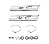 Kit de montage de poteau de 25 cm en acier inoxydable avec pince réglable de 200 mm pour boîte de jonction étanche extérieure (2 pièces)