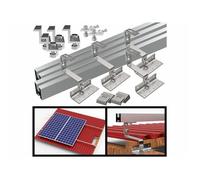 Kit de montage de toit pour 1 panneau solaire - REVOLT - Surimposition de toiture - 200 W/h - 1 panneau