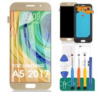 Kit de montage d'écran LCD de rechange pour Samsung Galaxy A5 2017 A520 A520F A520F/DS A520K A520L A520S Film trempé, colle et outils Doré