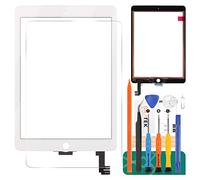 Kit de montage d'écran tactile de rechange pour iPad 6 Air 2 A1566 A1567, film trempé, colle et outils, pas d'écran LCD (blanc)