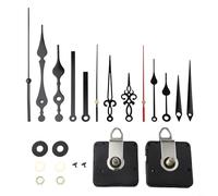 Kit de montage d'horloge à monter soi-même avec 2 secondes mouvements silencieux et 5 pointeurs métalliques pour projets d'horloge murale (C)