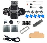 Kit de montage électronique avec blocs pré-programmés et jeux de serpent conçus pour le développement des compétences de soudure et l'éducation (B)