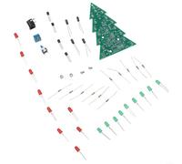 Kit de montage électronique pour sapin de Noël à 16 lampes avec effet de lumière multicolore et design centré sur la soudure (A)