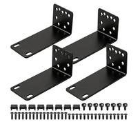Kit de Montage en Rack 19", Kit de Montage en Rack Oreilles de Rack Réglable de 14 à 30 mm Universelles, compatibles avec Netgear TRENDnet Cisco D-Link HP, Largeur de Montage de 10,6" à 19" (112mm)