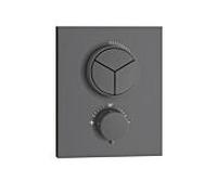 Herzbach Deep Grey kit de montage final 23.803055.2.06 pour 3 Verbraucher , thermostat encastré, gris mat