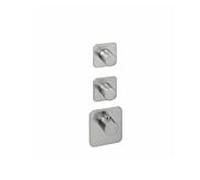 Kit de montage final Herzbach Logic XL 2 36.522015.1.14 pour module de thermostat universel, finition acier inoxydable