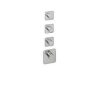 Kit de montage final Herzbach Logic XL 3 36.523015.1.14 pour module de thermostat universel, finition en acier inoxydable