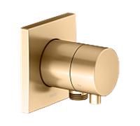 Kit de montage final KEUCO IXMO 59548251102 vanne de dérivation à 3 voies encastrée, carrée, raccord de tuyau, laiton brossé