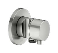 Kit de montage final KEUCO IXMO 59549211201 robinet d'arrêt et de dérivation à 3 voies encastré, support de douche, rond, finition inox